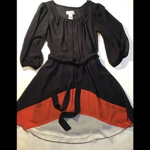 Girls size medium navy colored Sweet storm pullover dress